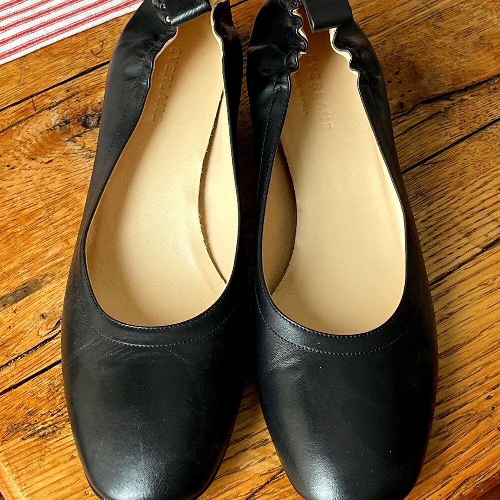 Everlane Day Heel, Black, Size 10